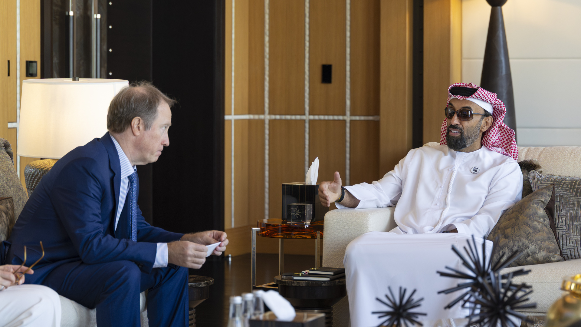 Tahnoon bin Zayed Meets Morgan Stanley Chairman and CEO to Review Global Investment Developments