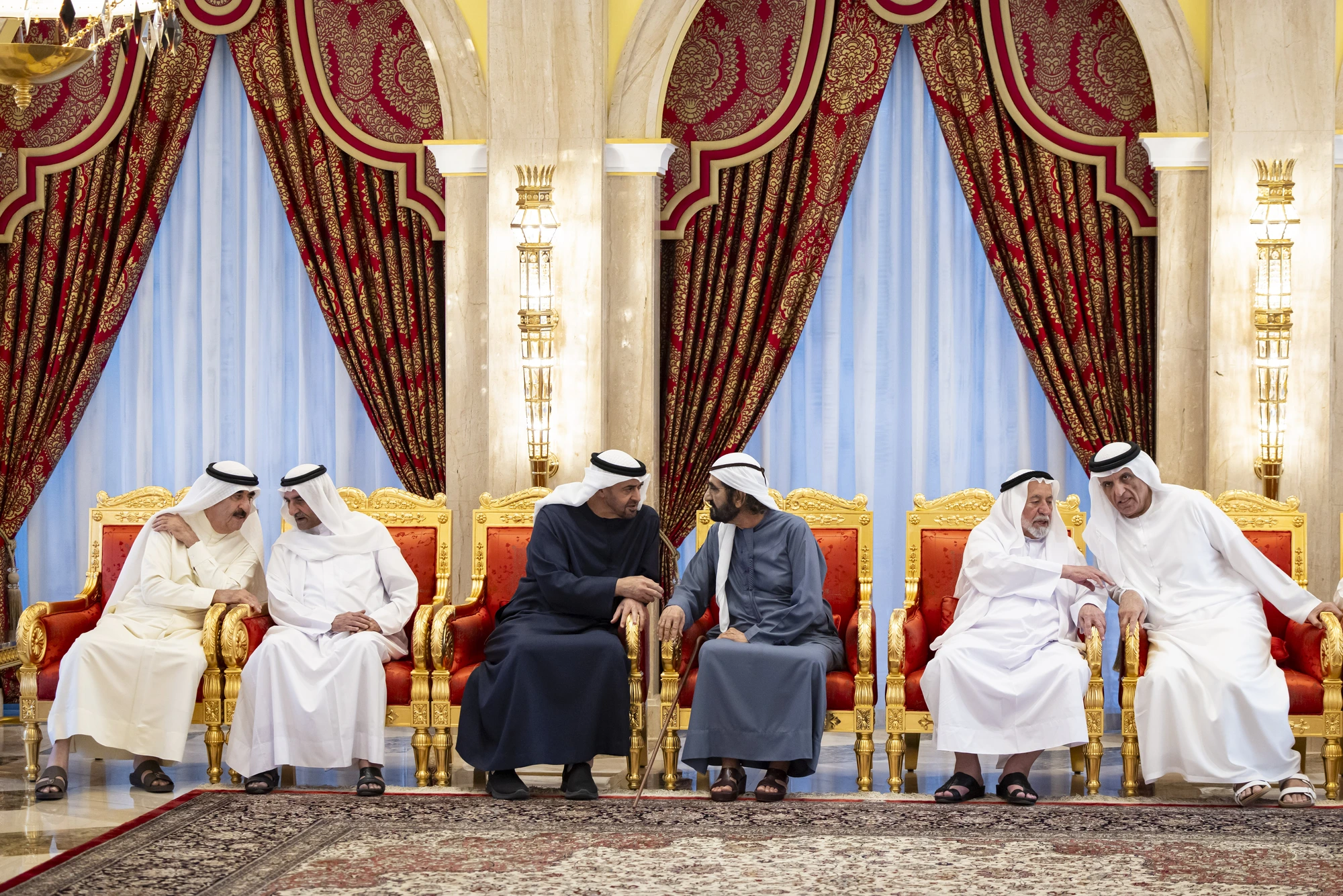 UAE President Sheikh Mohamed bin Zayed offers condolences to Sheikh Mohamed bin Rashid in Dubai