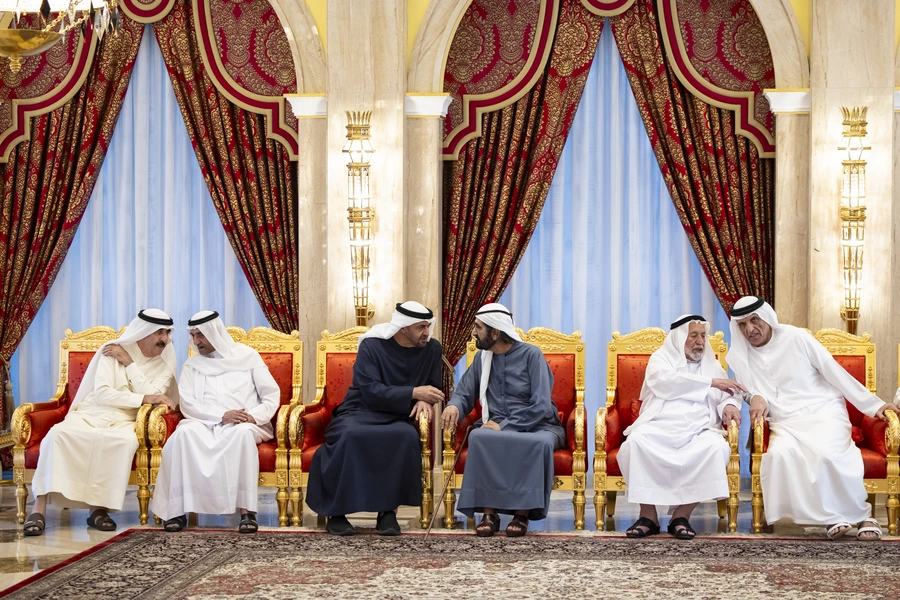 UAE President Sheikh Mohamed bin Zayed offers condolences to Sheikh Mohamed bin Rashid in Dubai